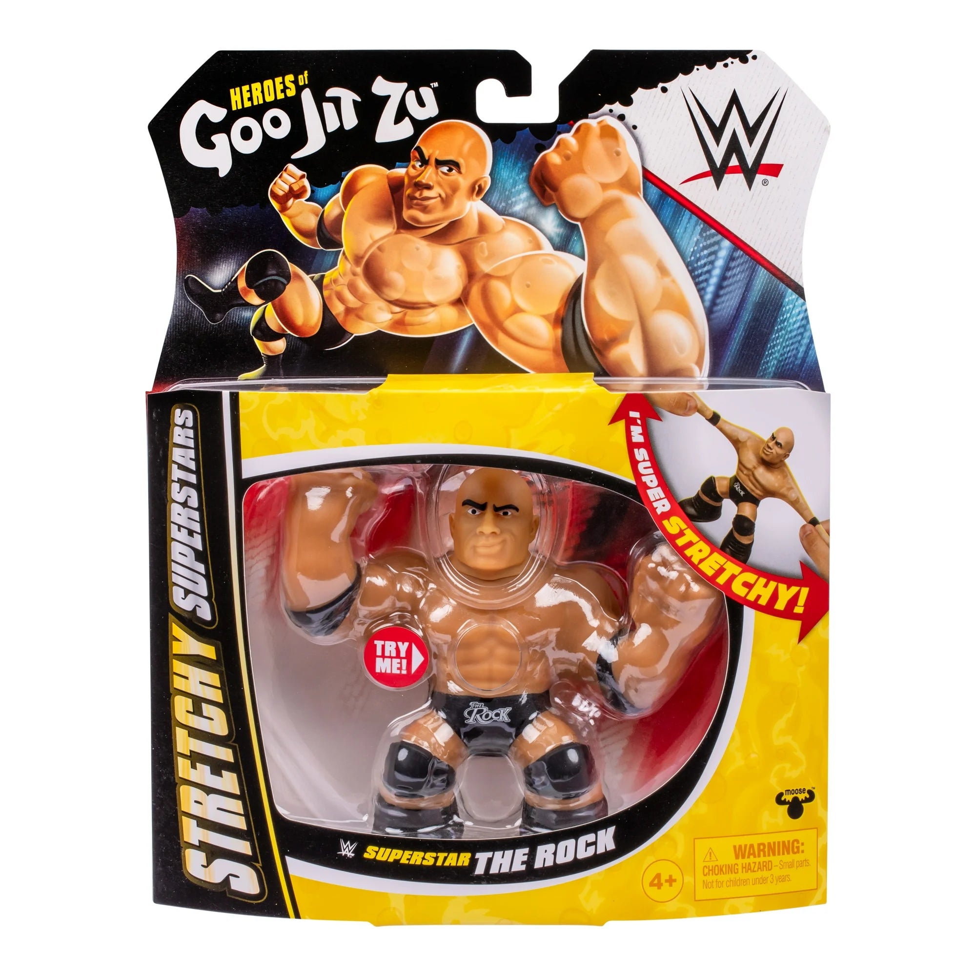 Heroes of Goo Jit Zu WWE Stretchy Superstars The Rock, Stretchy Action Figure, Ages 4+ |  WTWL767XA