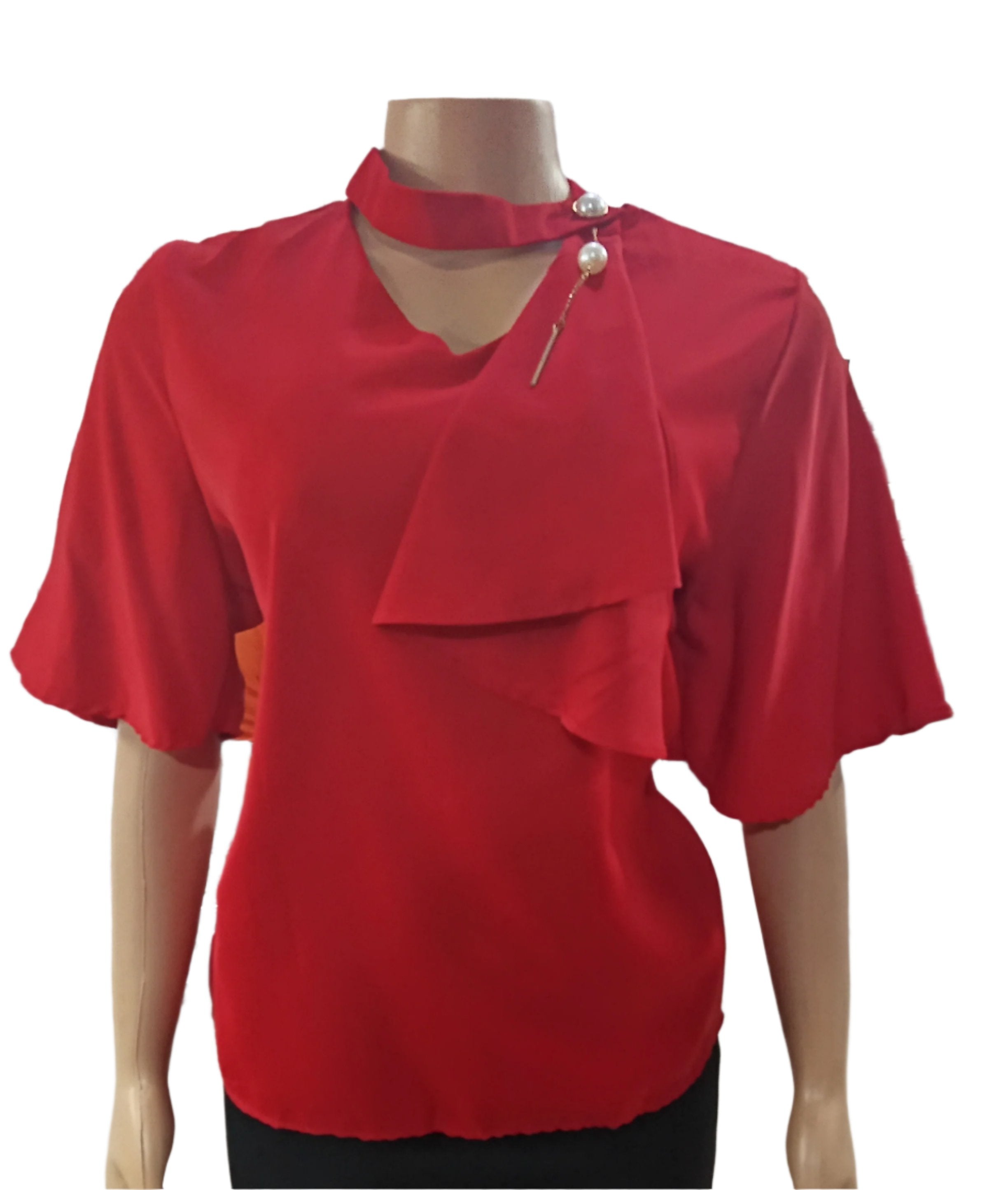 Super Fancy  Seven Fashion Designer Top (Shirt, Blouse) for Ladies 2XL, Red | CYZ4a