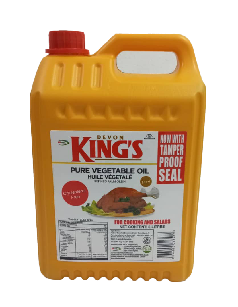 Devon Kings Pure Vegetable Oil, 5Litres |SBS3a