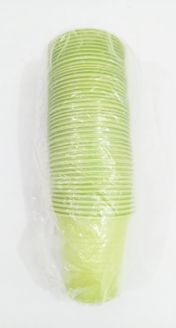 A Roll Of Big Bio Pack Disposable Green Cup 50 Per Roll | GMC13a