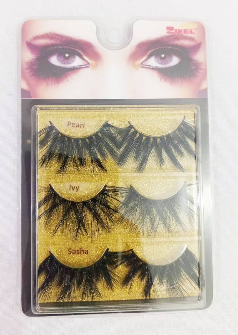 ZIKEL 3 In 1 Lashes (Pearl, Ivy, Sasha) | ZKL11a