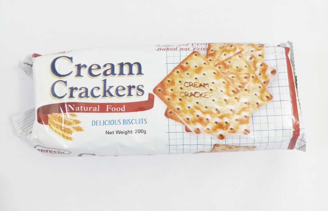 Faurecia Cream Crackers Natural Food Delicious Biscuit, White, 200g |GMP18a