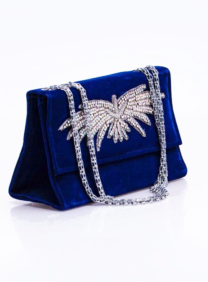 Luxury Velvet Brooch Bag | RDNG58a