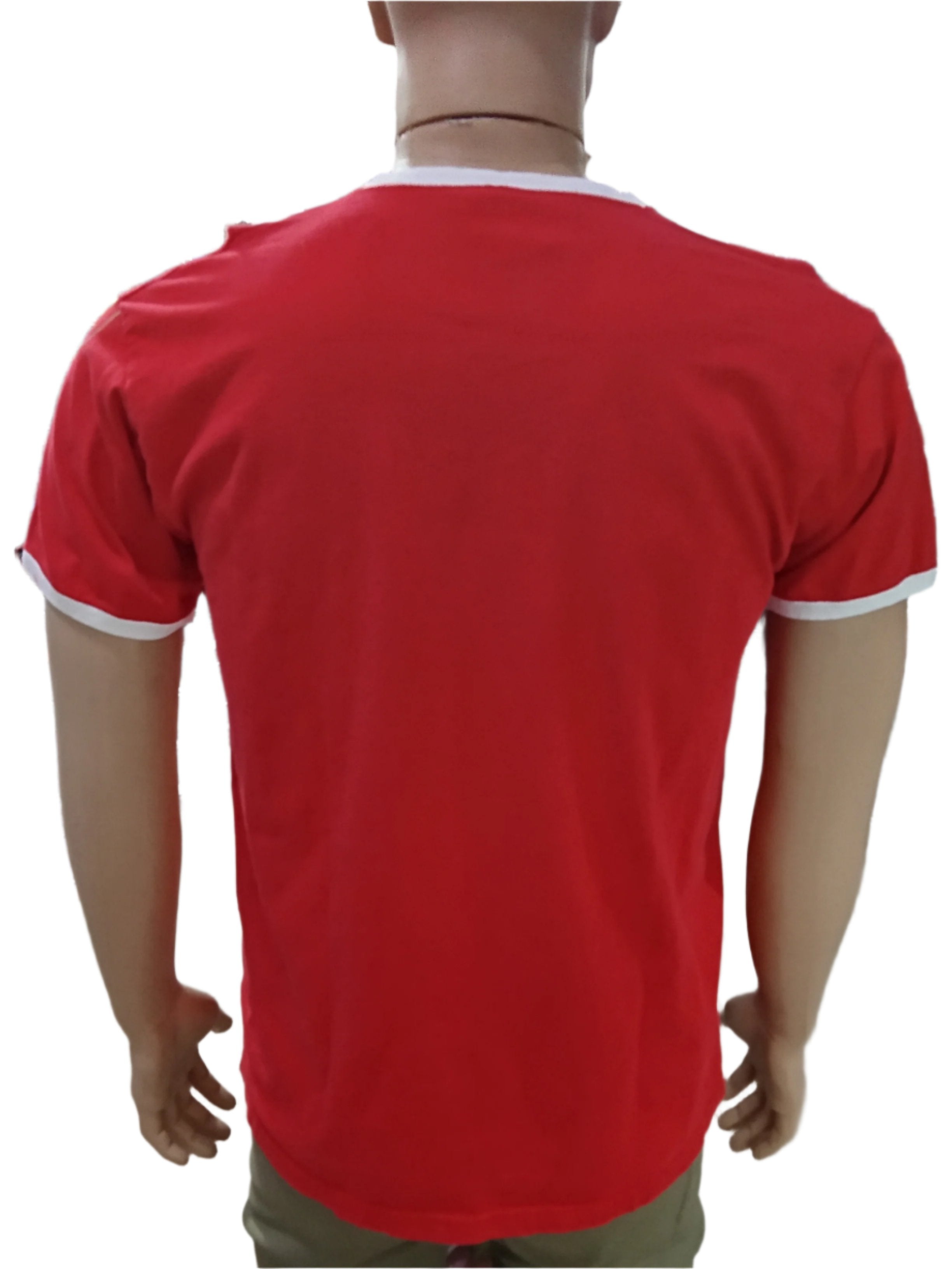 Franken Red and White Polo T-Shirt (Unisex) | GWDL12