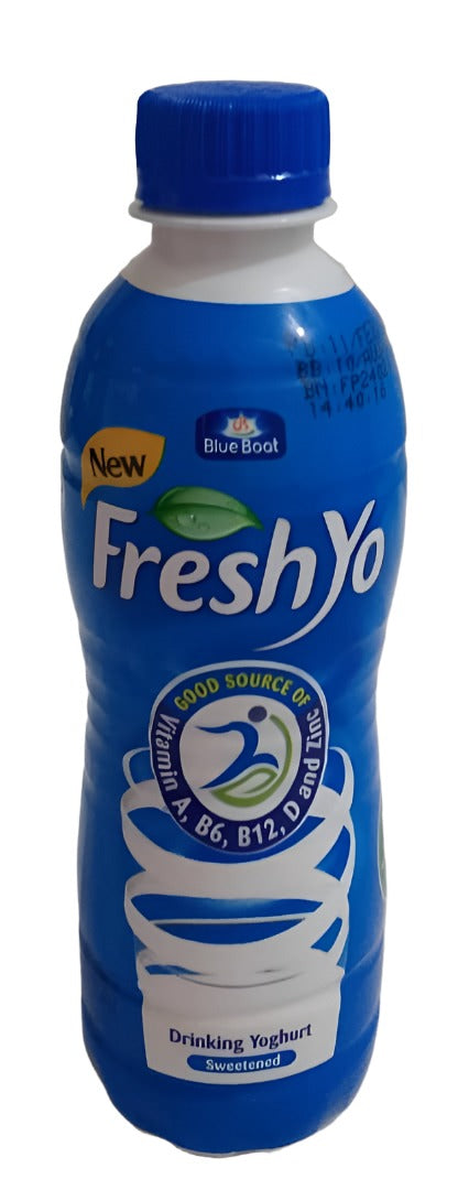 New Blue Boot Freshyo Drinking Yoghurt Sweetend 375ml, Blue | NWD11a