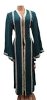 Super Comfy Turkey Abaya Gown (Dress) Large, Green | MBE5a