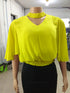 Top Fashion Fancy Seven Fashion Top (Shirt, Blouse) for Ladies Large, Yellowish Green | CYZ5b