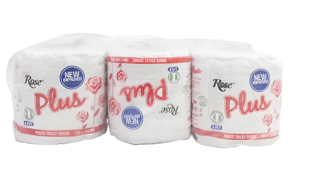 New Improved Rose Plus White Toilet Tissue, Pack Of 6, 720MM | GMC1a