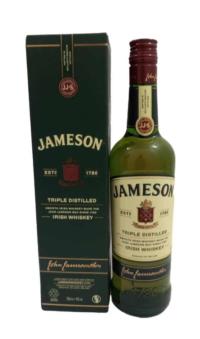 Jameson ESTD 1780 Tripple Distilled Irish Whiskey, 700ML, 40% Alc. |CPR7a