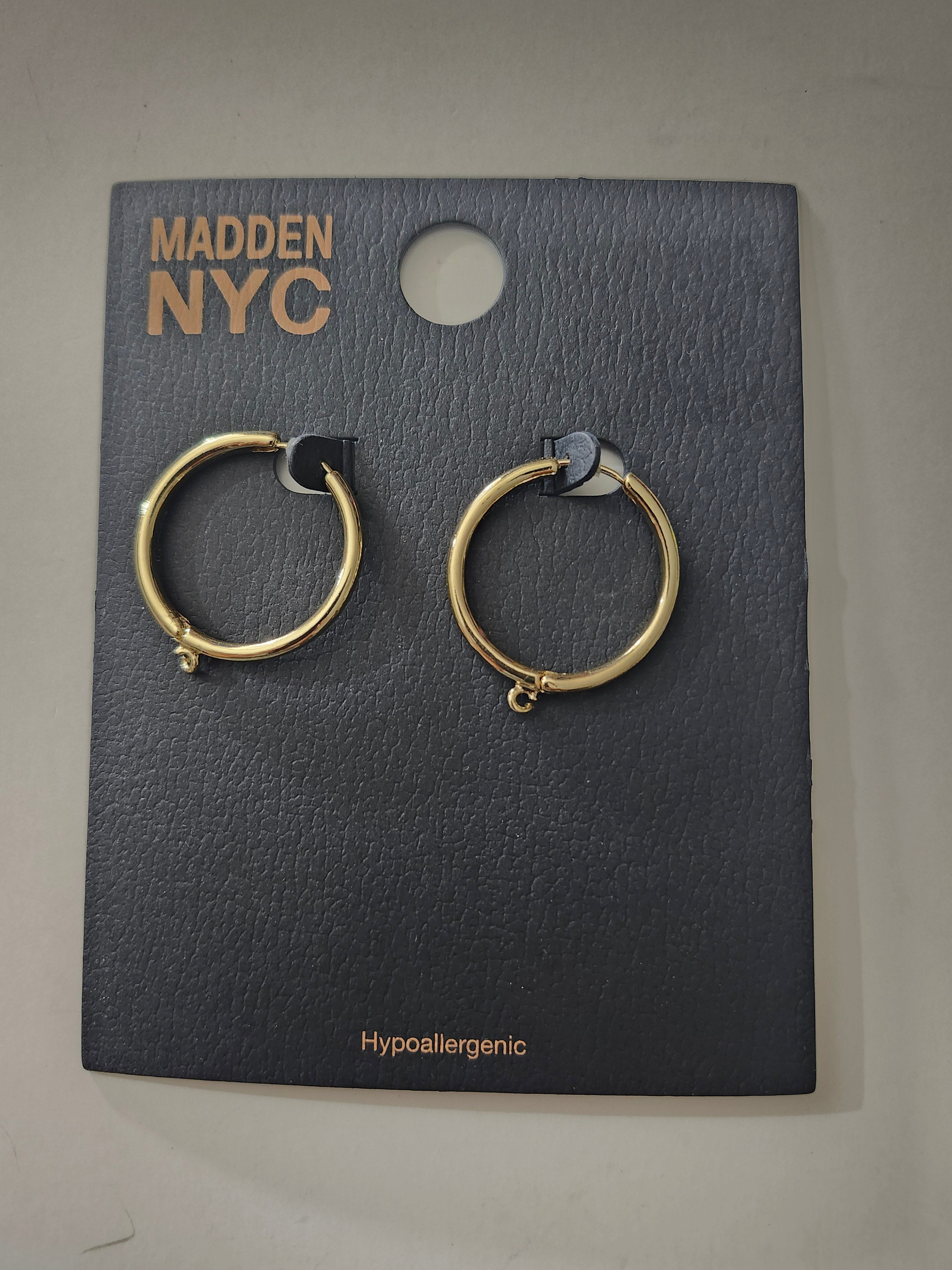 Madden NYC Gold Tone Hoop Earrings | WTWL561XA