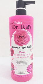 Doctor Teals Foaming Luxury Spa Bath (Rose Essential Oils With Vitamin B3) 34fl.OZ, 1000ML | BLM4c