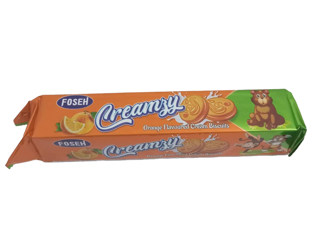 Foseh Creamzy Orange Flavoured Cream Biscuits, 150g | GMP13d