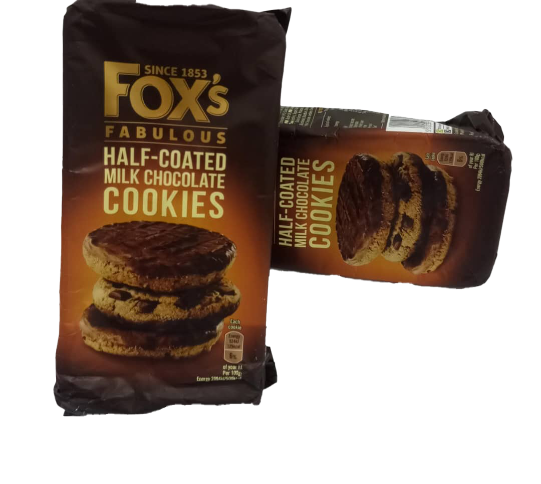 Since 1853 Fox's Fabulous Half-Coated Milk Chocolate Cookies, 175g | GMP11a