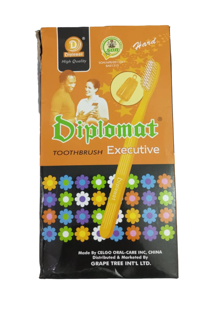 Hard Diplomat Toothbrush Executive, Yellow | EVG40b