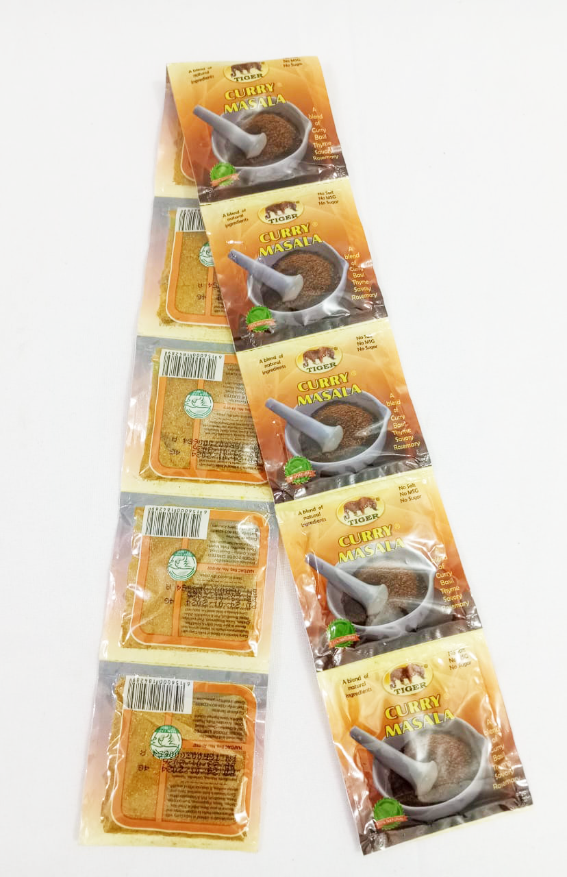 A Roll Of Curry Tiger Masala, 10 Pieces Per Roll, 50g | GBL13a
