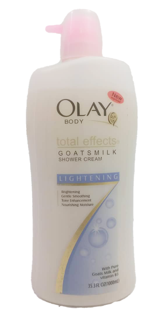 Olay Body Total Effect (Pure Goat Milk and Vitamin B3) Lightening Shower Cream 35.3fl. OZ, 1000ML | BLM12a