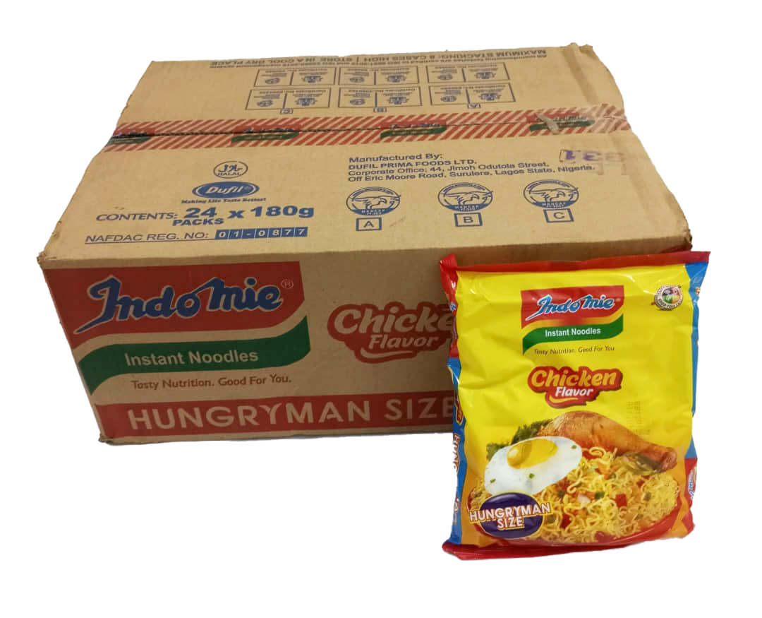 Indomie Instant Noodles Chicken Flavour Hungryman Size, 180g (Piece) | KMS9b