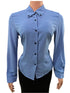 Modern Classic Fashion Shirt (Top) for Ladies , Blue | DBK6b