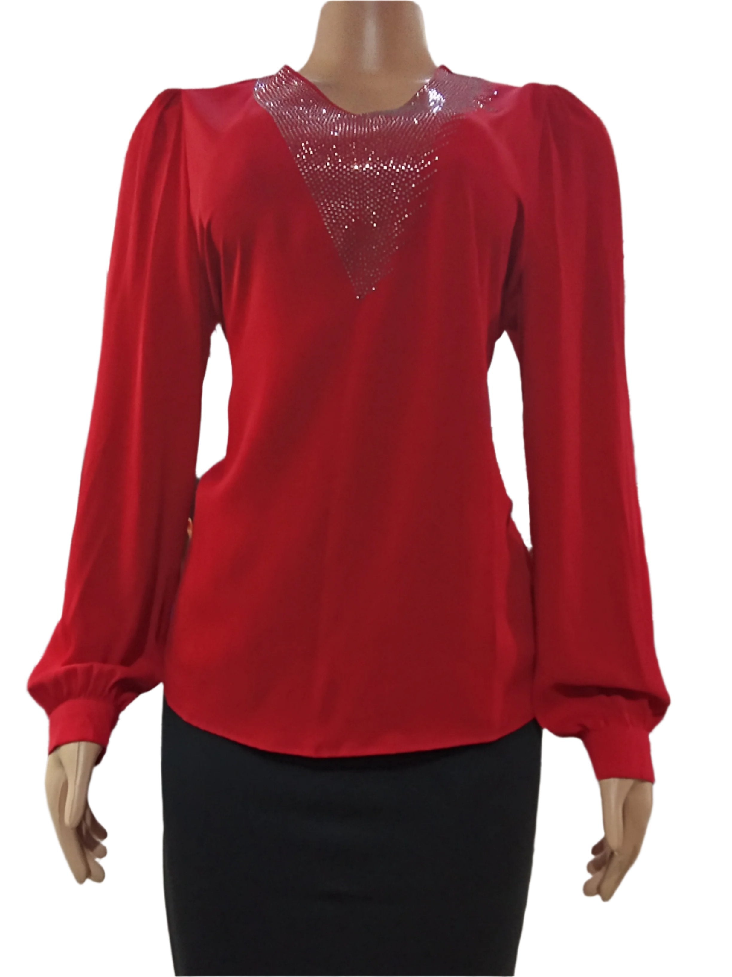 Top Class Quality Classy Top (Shirt, Blouse) for Ladies 4XL, Red | MNE7d