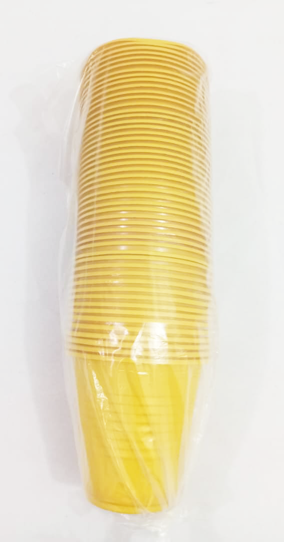 A Roll Of Big Bio Pack Disposable Yellow Cup 50 Per Roll | GMC14a