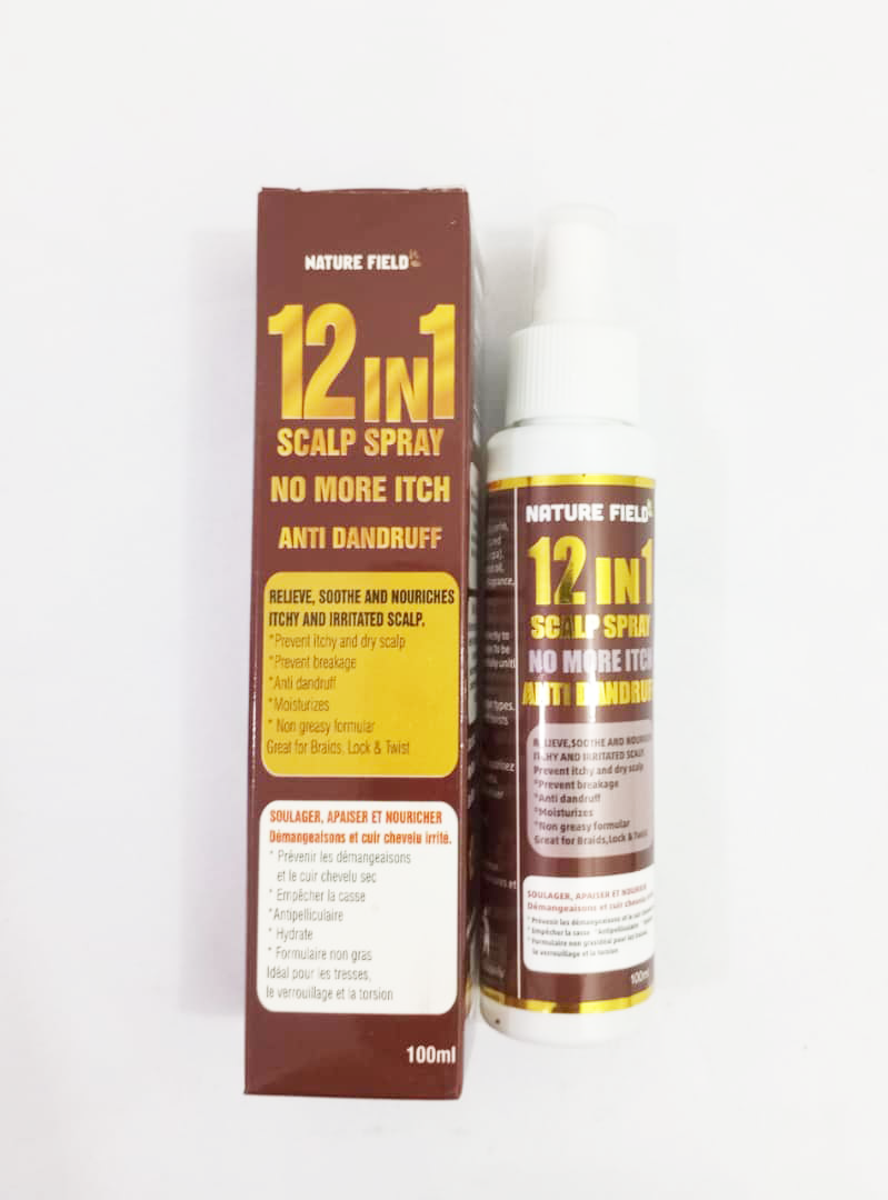 Nature Field 12in1 Scalp Spray No More Itch Anti Dandruff, 100ML | UGM44a