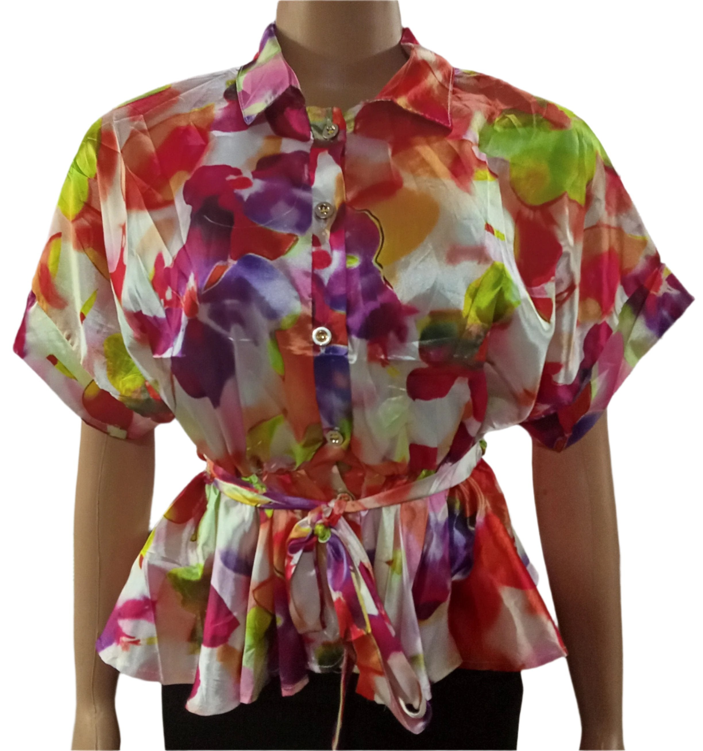 Gorgeous Fasionable Cute Top (Shirt, Blouse) for Ladies Large, Multi-colors | MNE6b