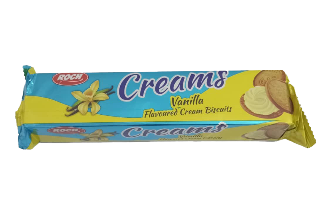 Roch Creams Vanilla Flavoured Cream Biscuits, Blue |GMP14a