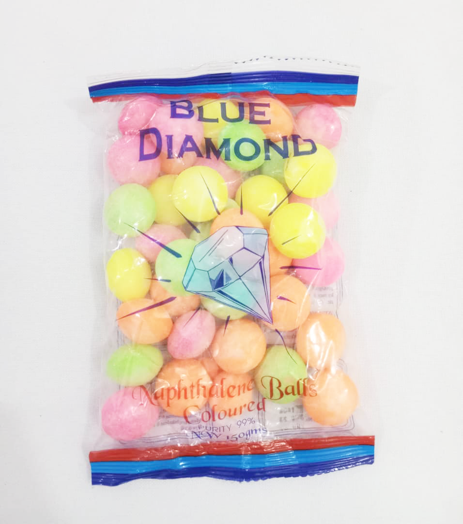 Blue Diamond Naphthalene Balls Coloured, 150g, Muti-Colour | EVG21a