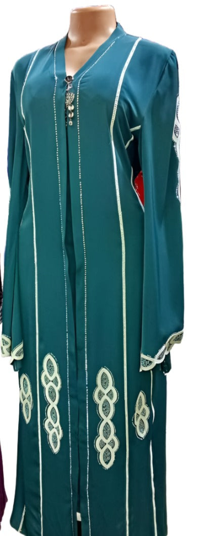 Top Class Fashion Turkey Abaya Gown (Dress) Large, Green | MBE3a