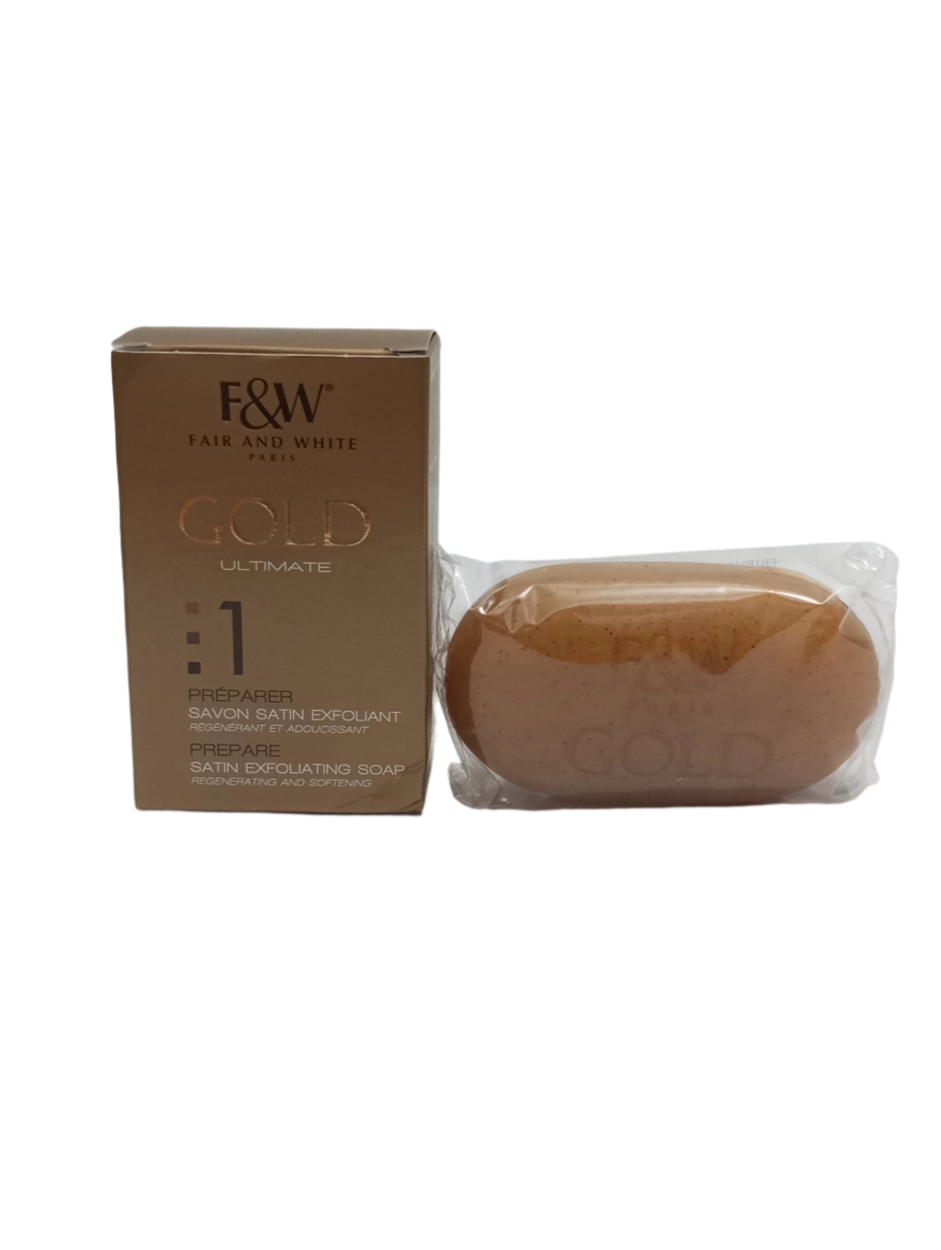 Fair and White Gold Ultimate Satin Exfoliating Soap 200g, Gold | TNB1a