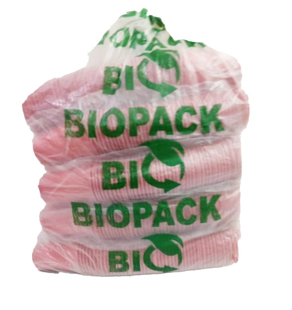 A Roll Of Small Bio Pack Disposable Red Cup 50pieces Per Roll | GMC12a