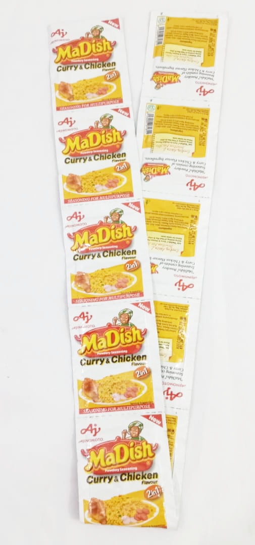 Ajinomoto Madish Powdry Seasoning Curry & Chicken Flavour 10 Pieces Per Roll 100g, White | GNV10a