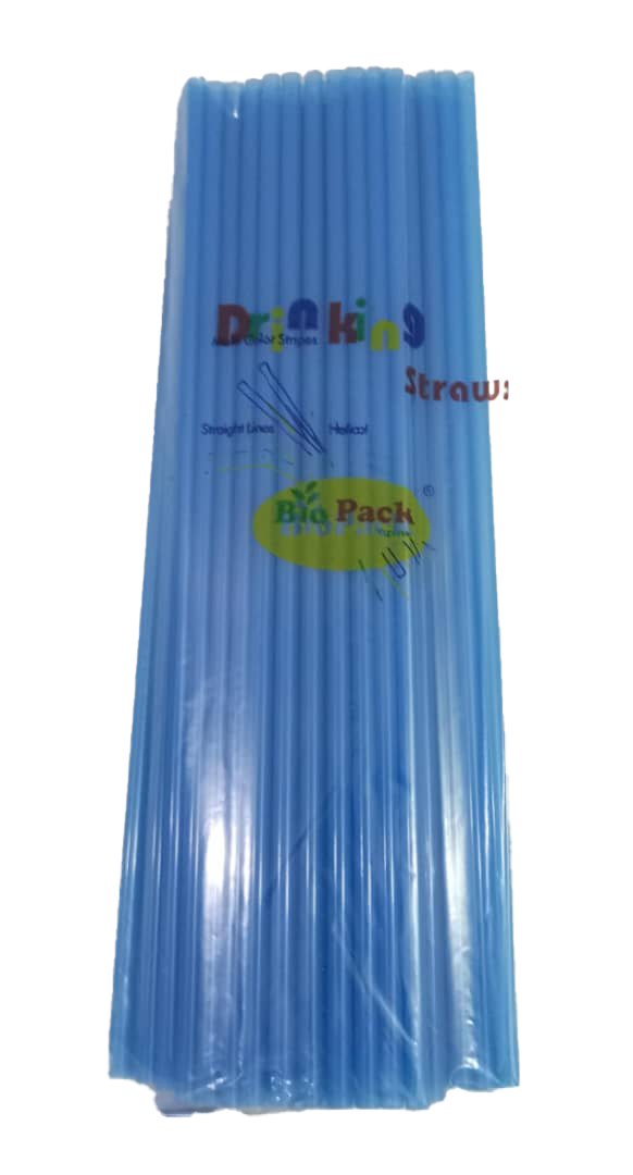 Drinking Straw Bio Pack of 60 pieces, Blue | GMC9a
