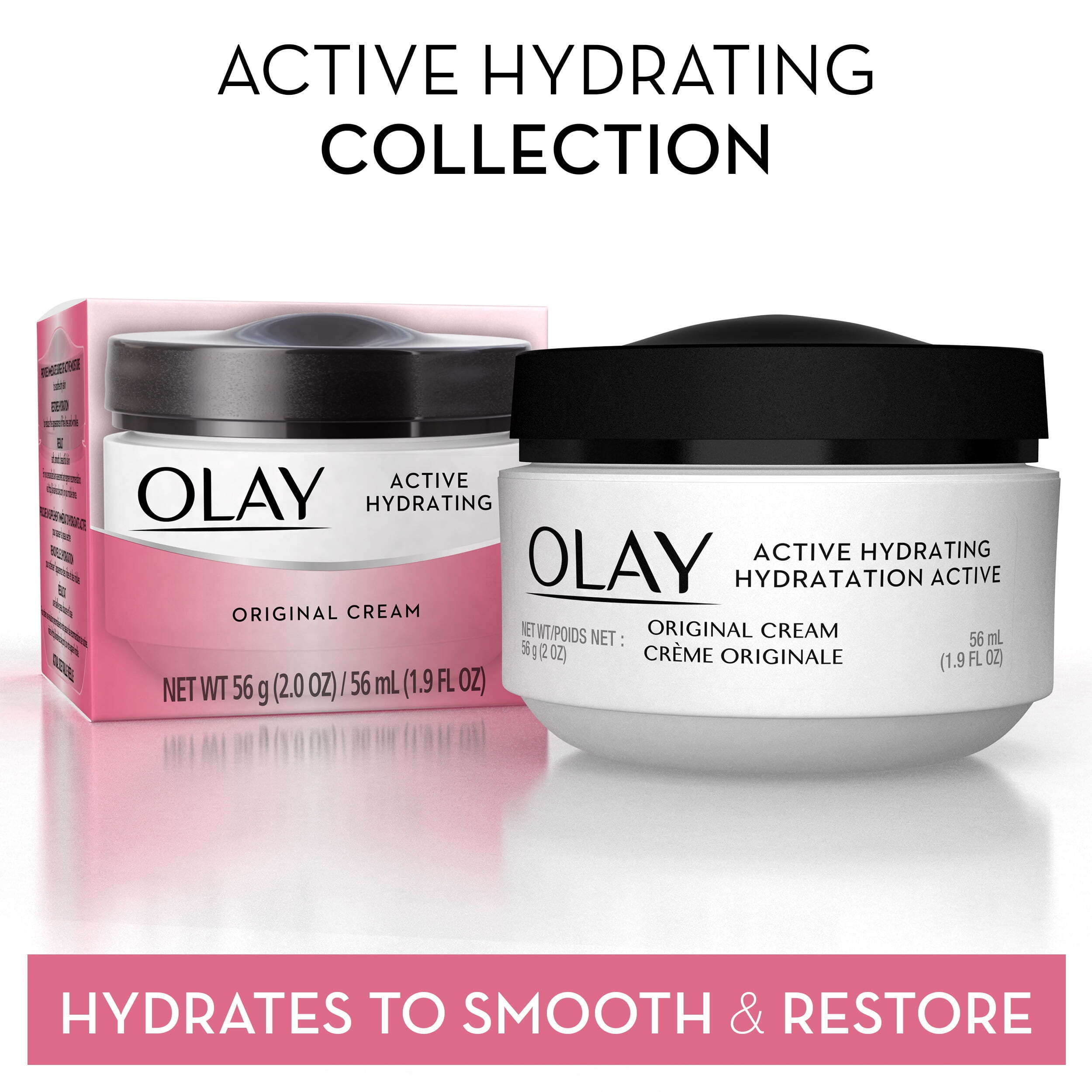 Olay Active Hydrating Face Cream for Women, Fights Fine Lines & Wrinkles for Dry Skin, 1.9 oz | MTTS315