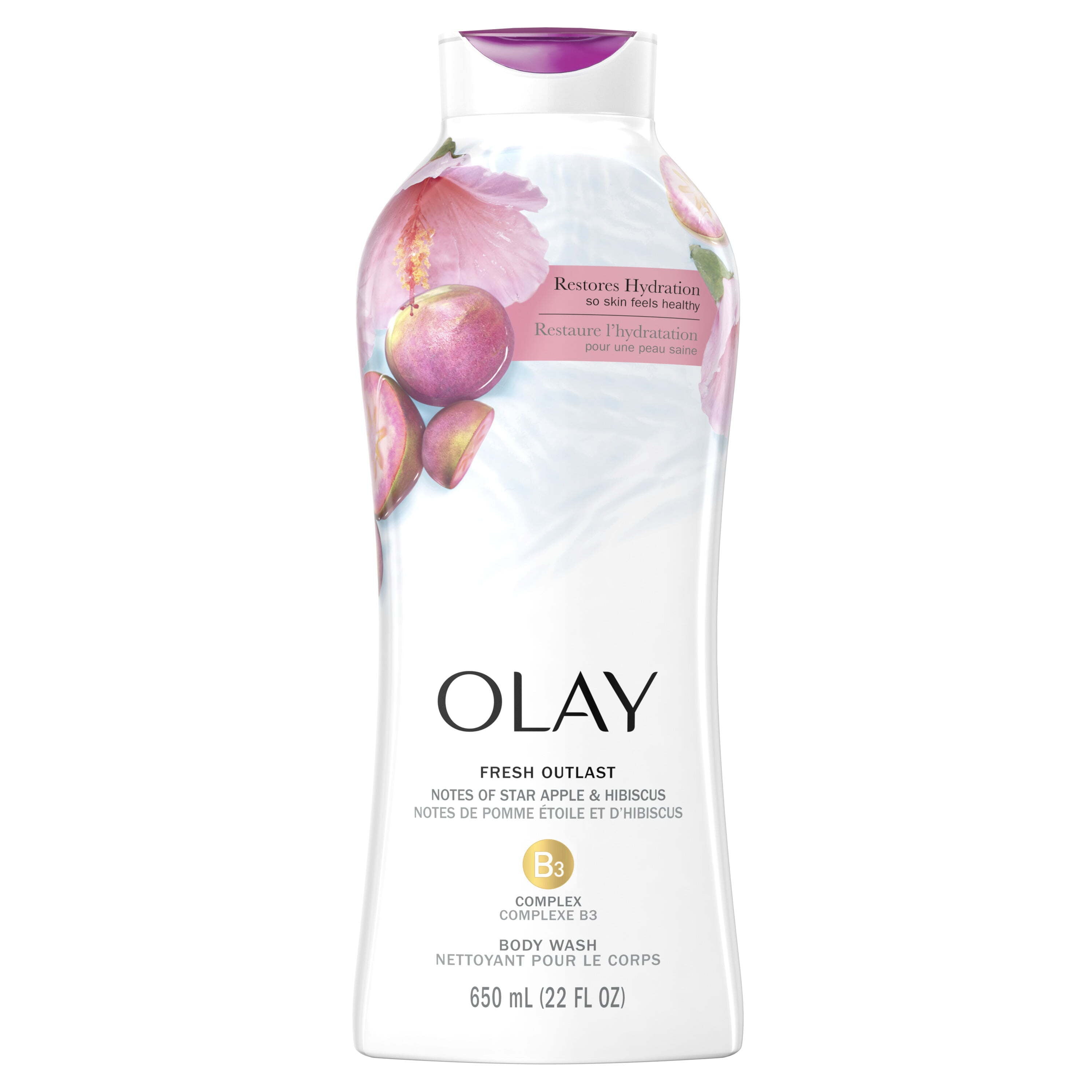 Olay Fresh Outlast Body Wash, Star Apple & Hibiscus, 22 fl oz | MTTS296