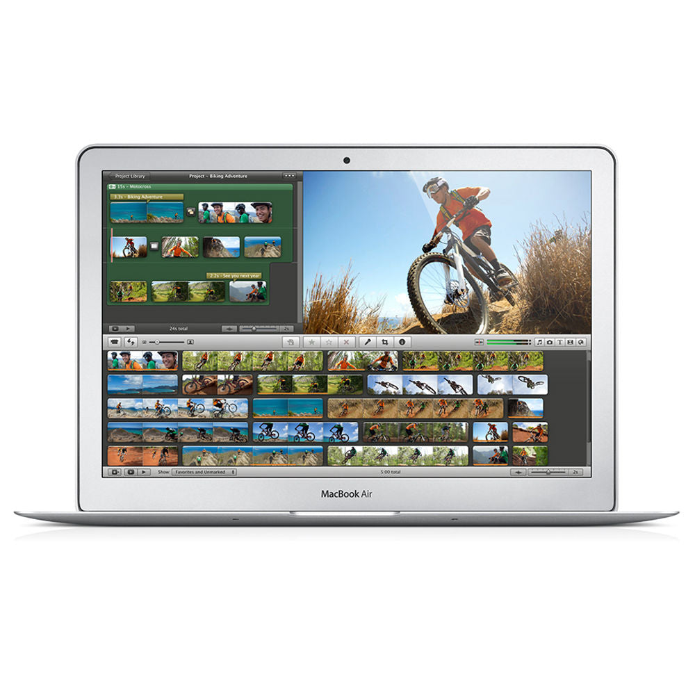 Used Apple MacBook Air 13.3-inch Notebook Computer 2013 MD760LL/A, 1.3 GHz Intel Core i5, 4GB RAM, MacOS, 128GB SSD, Grade B - Silver | MTTS39