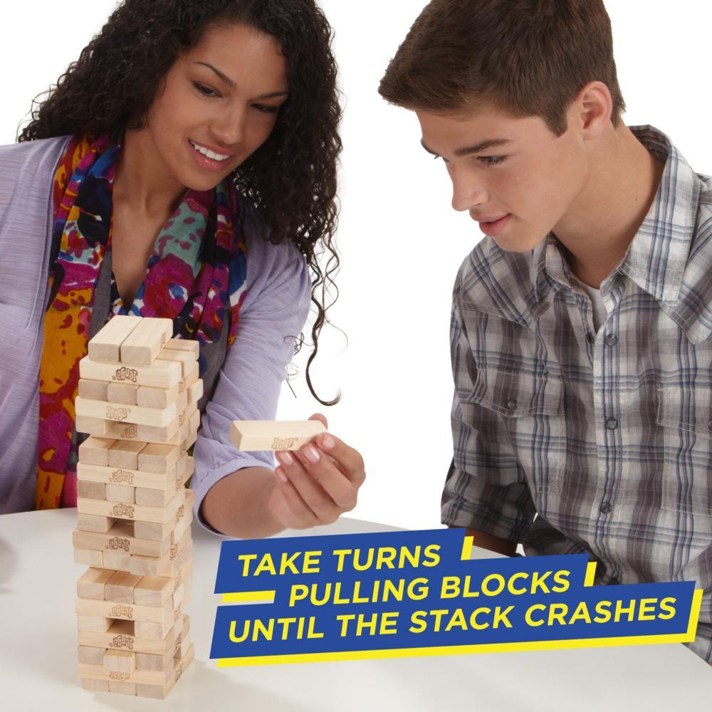 Jenga Classic Block Stacking Board Game for Kids and Family Ages 6 and Up, 1+ Player | MTTS173