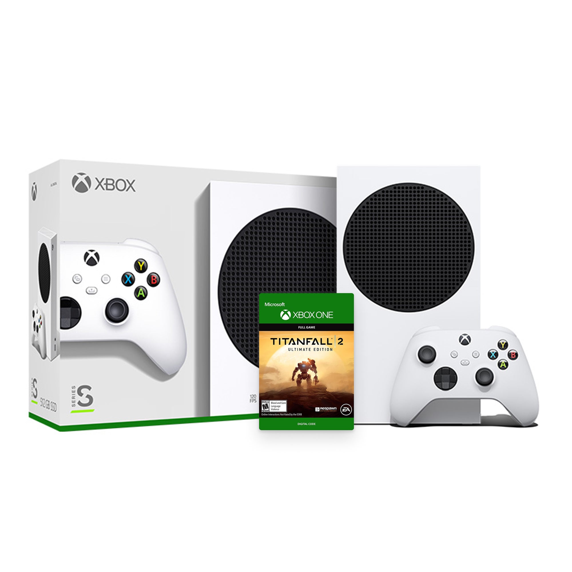 2020 New Xbox 512GB SSD Console - White Xbox Console and Wireless Controller with Titanfall 2 Full Game | MTTS87