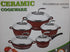 Home Mate Aluminum Premium Nonstick Cookware 5 Pcs, Red for Homes, Hotels, and Restaurants | TCHG320a