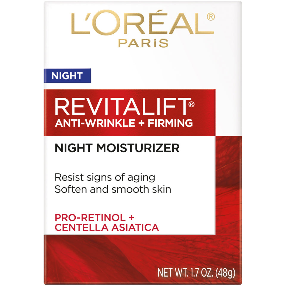 L'Oreal Paris Revitalift Night Moisturizer Anti Wrinkle Firming, 1.7 oz | MTTS407