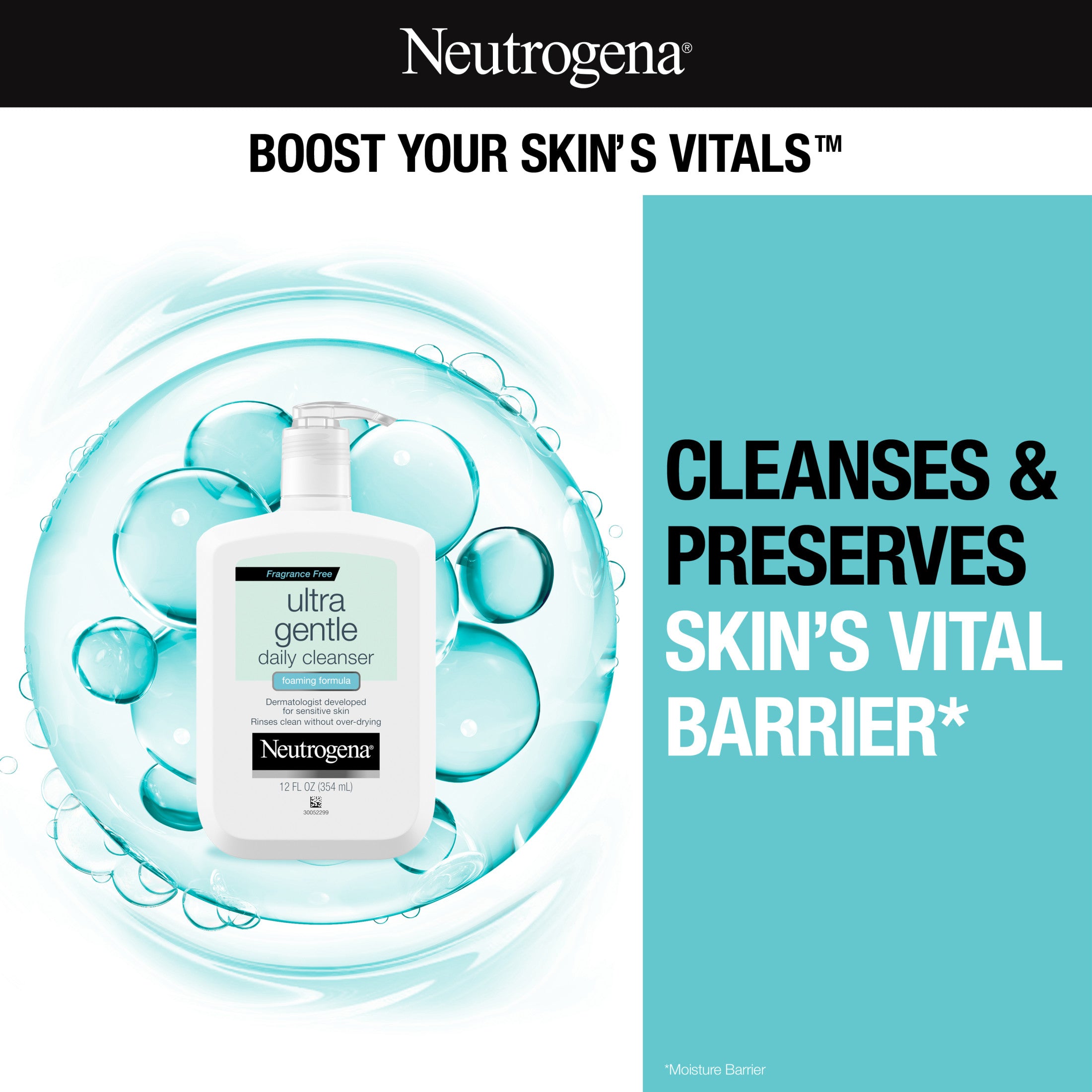 Neutrogena Fragrance Free Ultra Gentle Foaming Face Wash, 12 fl. oz | MTTS274