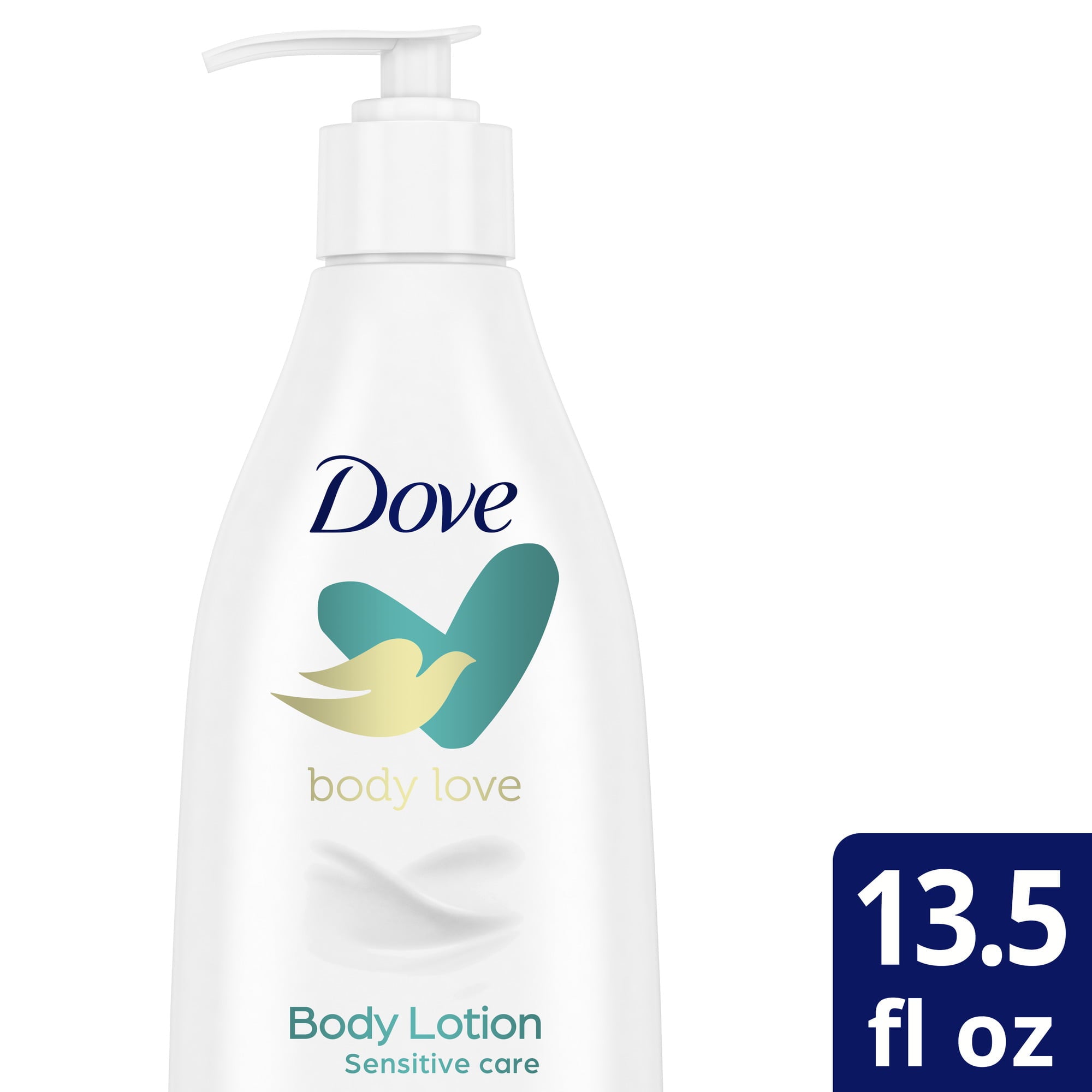 Dove Body Love Sensitive Care Softening Non Greasy Body Lotion, Fragrance Free, 13.5 fl oz | MTTS411