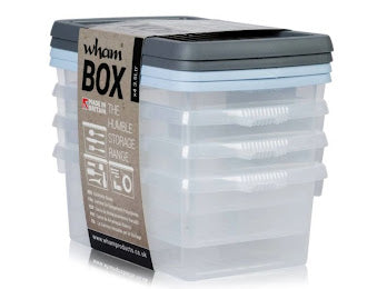 Wham Plastic Storage Boxes 3.5 Litres – 4 Pcs Multicoloured for Homes, Hotels, and Restaurants | TCHG298a