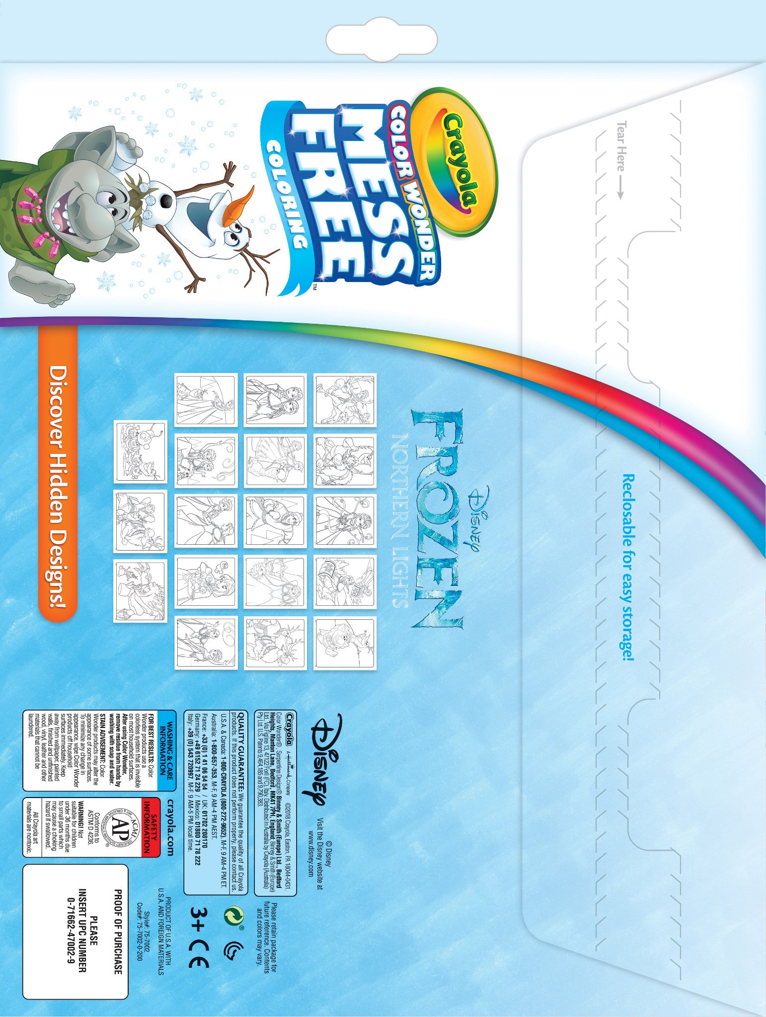 Crayola Color Wonder Mess Free Frozen 2 Coloring Set, Stocking Stuffers for Kids, 18 Pgs, Child | MTTS192