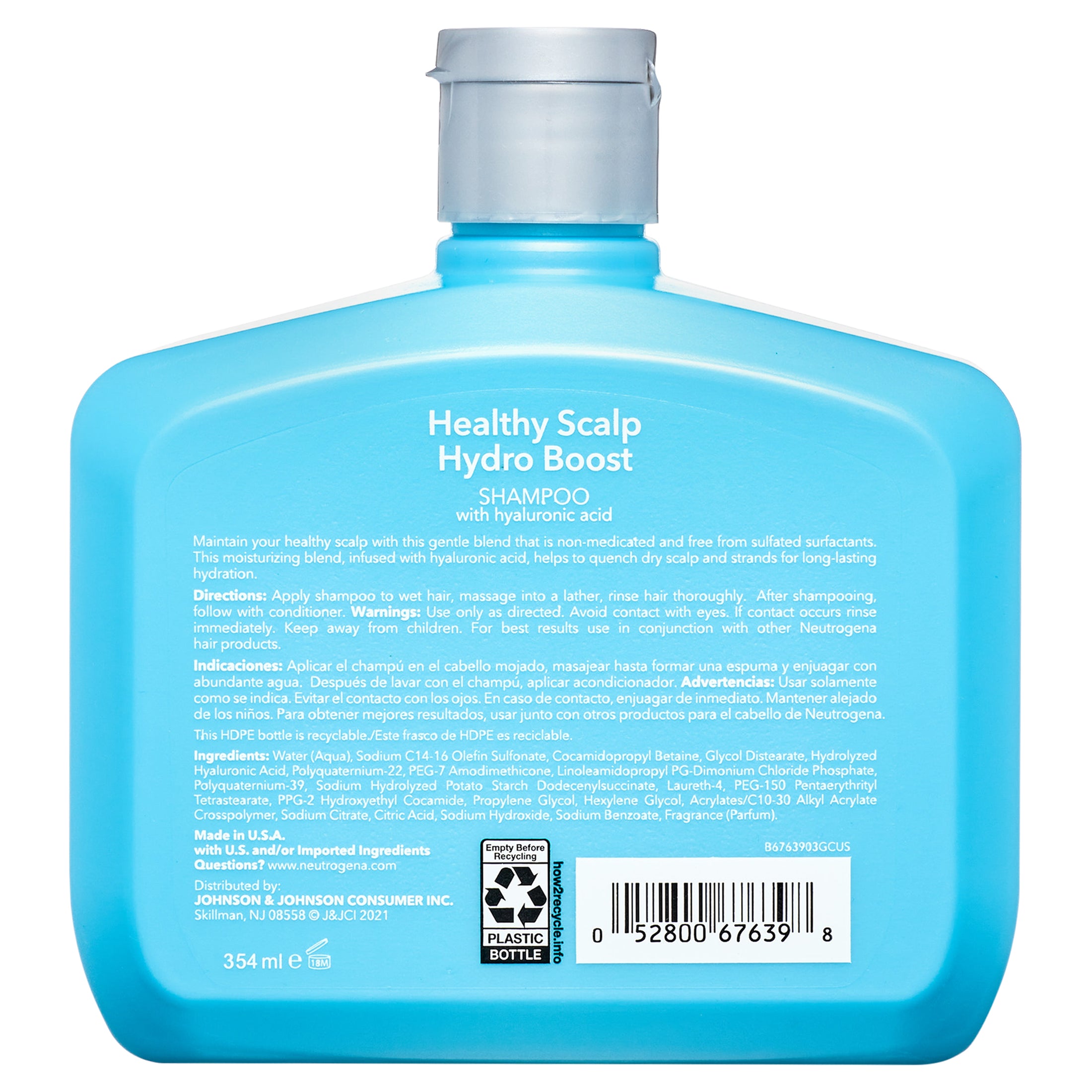 Neutrogena Hydrating Shampoo for Dry Scalp & Hair with Hyaluronic Acid, 12 fl oz | MTTS258