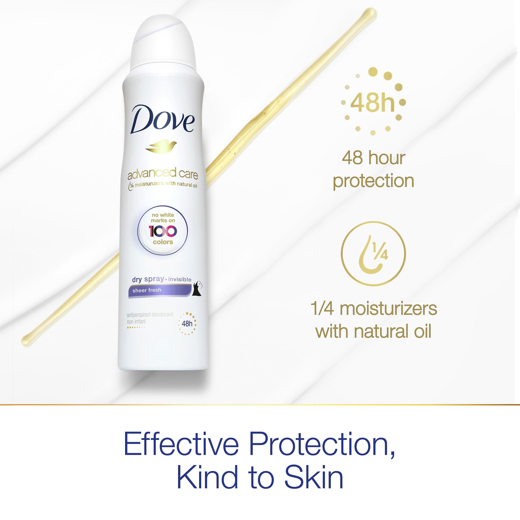 Dove Advanced Care Long Lasting Antiperspirant Deodorant Dry Spray, Sheer Fresh, 3.8 oz | MTTS240