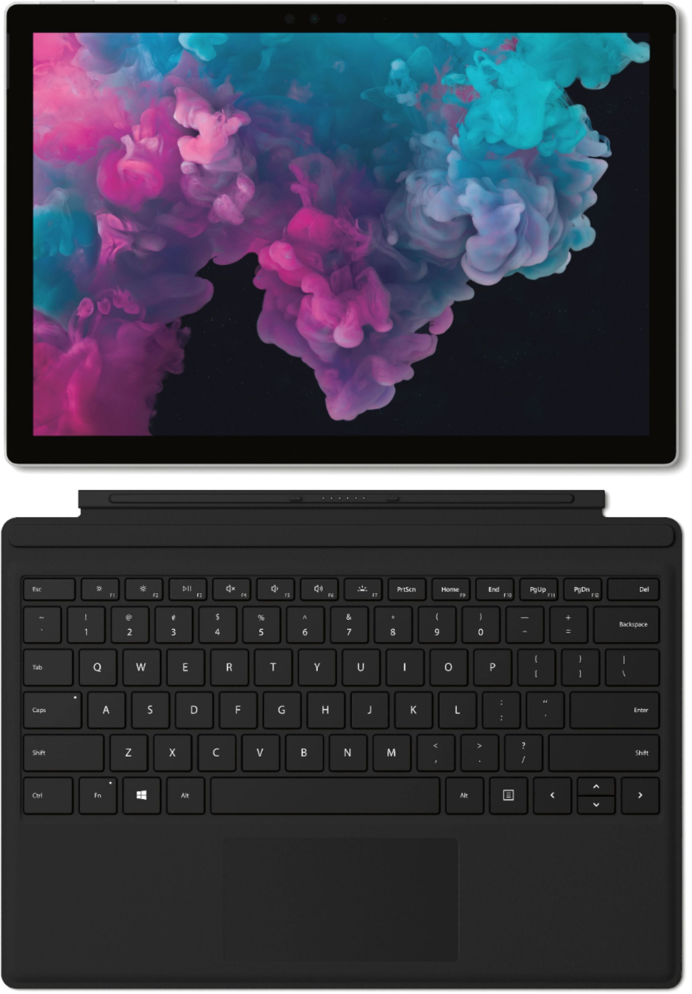 Microsoft - Geek Squad Certified Refurbished Surface Pro 6 with Black Keyboard - 12.3" Touch Screen - Core i5 - 8GB - 128GB SSD - Platinum | BBSS32A