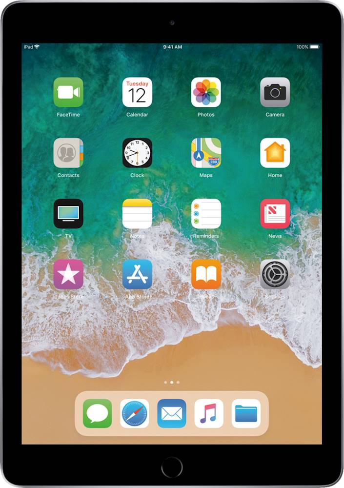 Certified Refurbished - Apple iPad (5th Generation) (2017) Wi-Fi + Cellular - 32GB (Unlocked) | BBSS12A