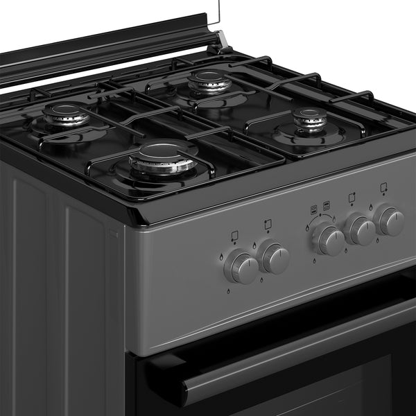 Maxi 60*60 4 Burner Gas Cooker Basic Black Gray | FNLG266