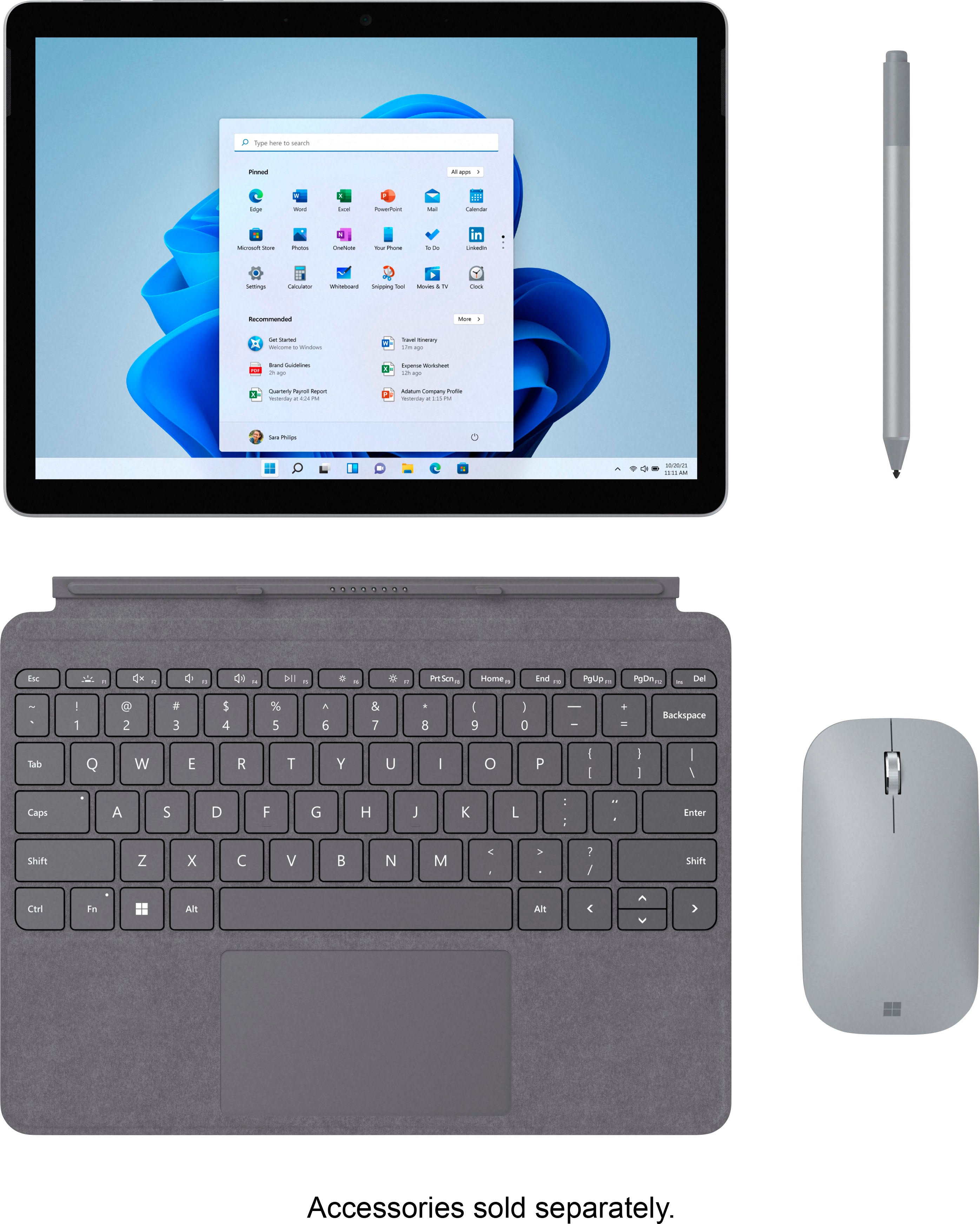 Microsoft - Surface Go 3 - 10.5” Touch-Screen - Intel Pentium Gold - 8GB Memory - 128GB SSD - Device Only (Latest Model) | BBSS24A